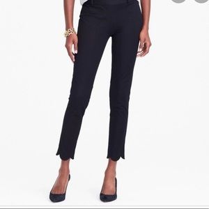 J Crew Factory scalloped black pants
